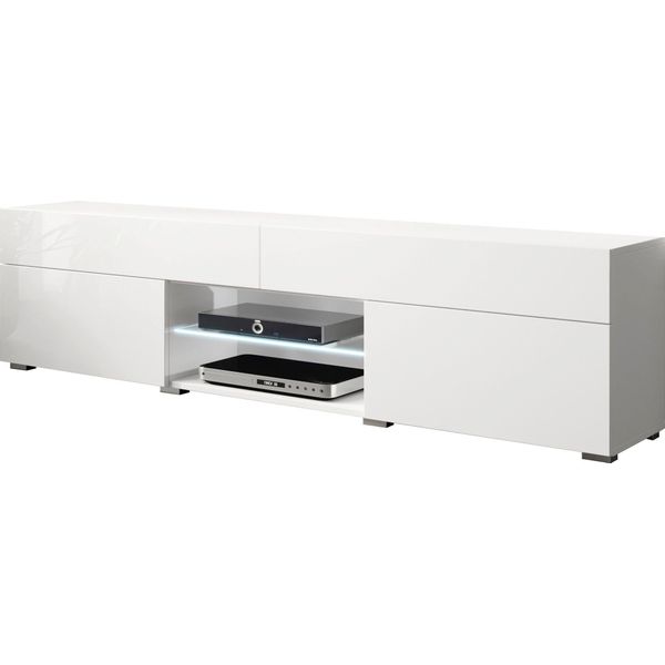 Tavolino Per Tv Julio - Bianco Lucido / Bianco Opaco-image