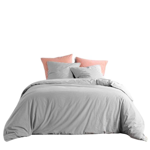 Biancheria Da Letto In Cotone Linette, 240 X 220 Cm, Grigio-image