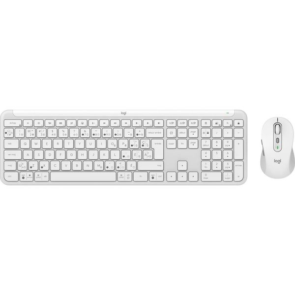 Logitech Logitech 920-012489 Tastiera Mouse Incluso Office Rf Wireless + Bluetooth Qwerty Nordic White-image