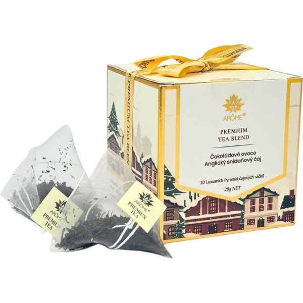 ArÔMe Tè In Scatola, Nero, 2 Gusti Da 5 Pezzi, Frutta Al Cioccolato, Tè Per Colazione All'inglese-image