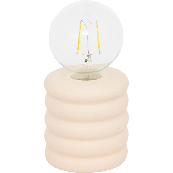 Atmosphera Createur D'interieur - Lampada Da Tavolo A Led Perry Ceramica Beige H19Cm-image