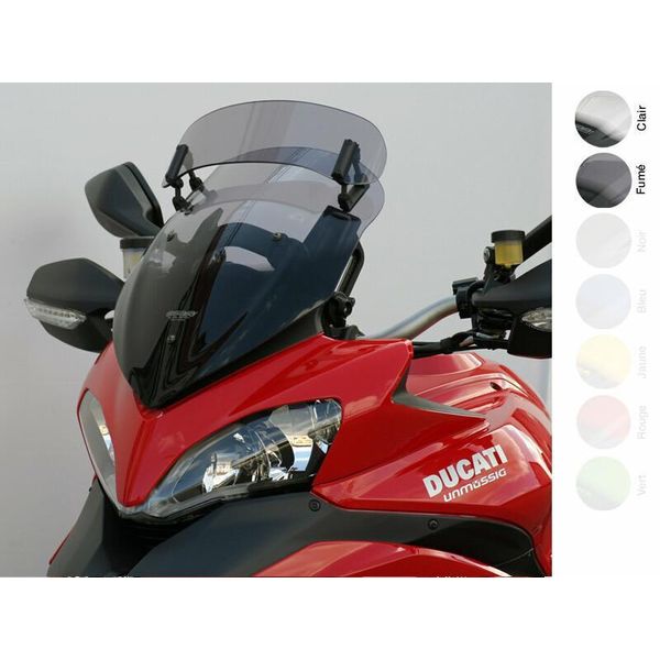 Parabrezza Mra Vario Touring Screen Vt Grigio Fumo Con Abe Per Ducati 1200 Multistrada-image