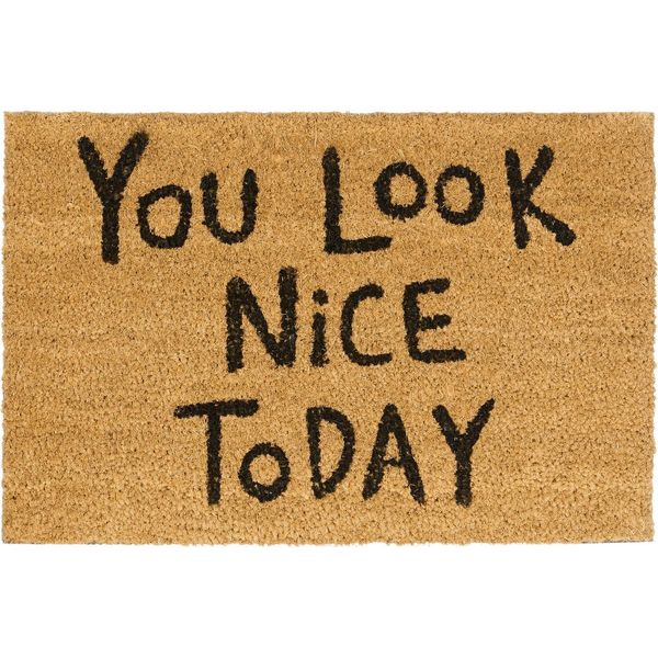 Relaxdays 10020185_0 Relaxdays Kokosmatte You Look Nice Braun 40,0 X 60,0 Cm-image