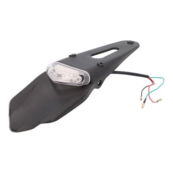 Portatarga Con Luce Posteriore A Led Bianca Per Supermotard, Enduro-image