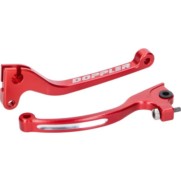 Set Leva Freno E Leva Frizione Doppler Cnc Rosso Per Rieju, Derbi, Sherco (Con Freno Ajp)-image