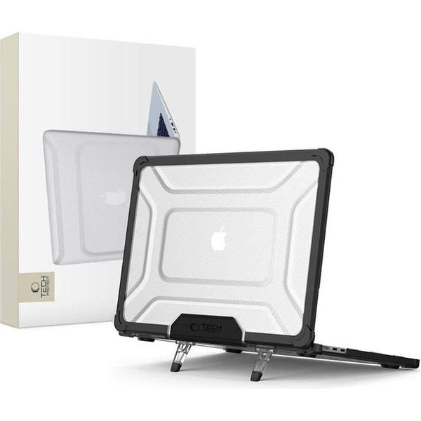 Tech-Protect Smartshell Pro Macbook Air 15 M2 / M3 / M4 / 2023-2025 Nero/Clear-image