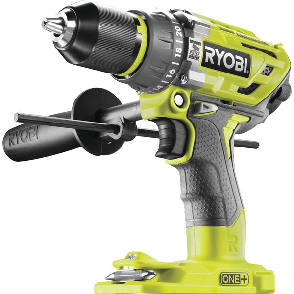 Ryobi Trapano A Percussione A Batteria R18PD7-0 One+ Avvitatore A Batteria, Trapano Senza Batteria E Caricatore, 18V-image