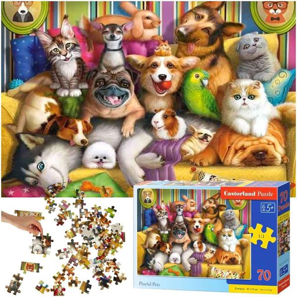 Castorland Puzzle 70 Pezzi Animali Giocosi - Animali Divertenti 5+-image