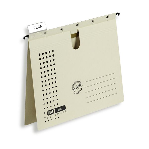 Elba 100552107 HäNgehefter Chic Ultimate® - Karton (Rc), 240 G/Qm, A4, Chamois, 5 StüCk-image