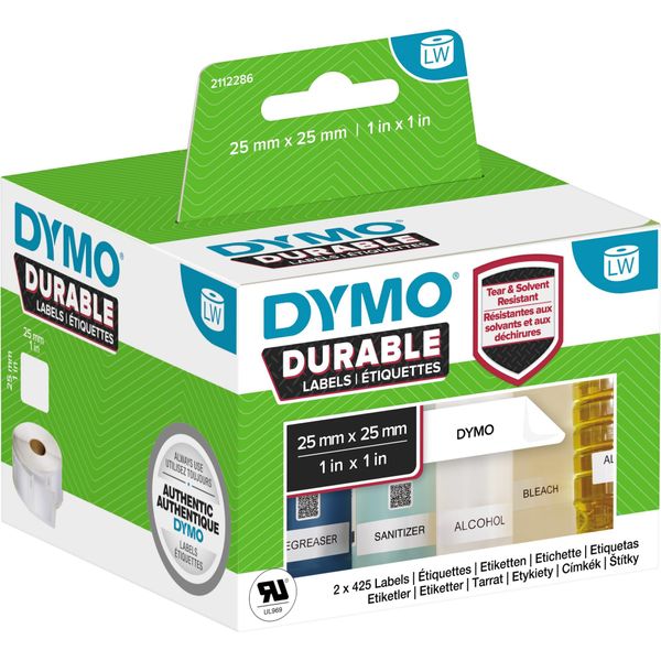 Dymo 2112286 Etichette In Plastica Dymo Lw 25 X 25 Mm 2X 850 Pz.-image