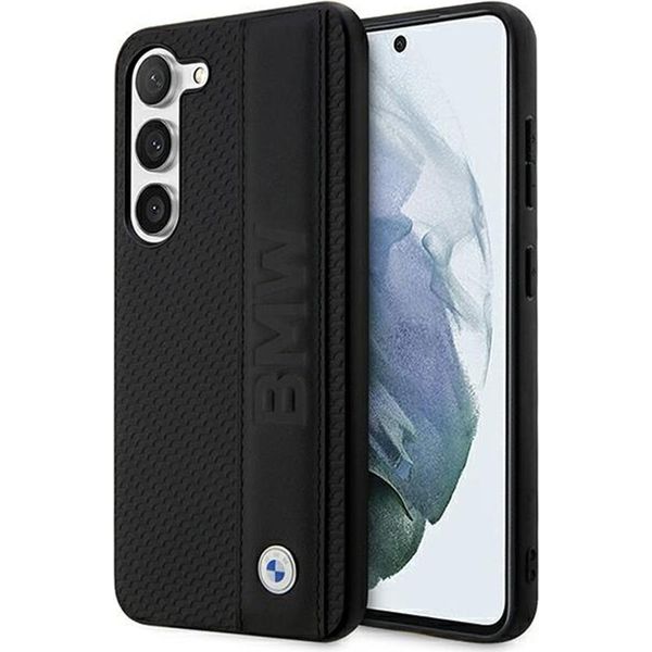 Etui Bmw Bmhcs23M22Rdpk S23+ S916 Czarny/Black Custodia Rigida In Pelle Testurizzata E Striata-image