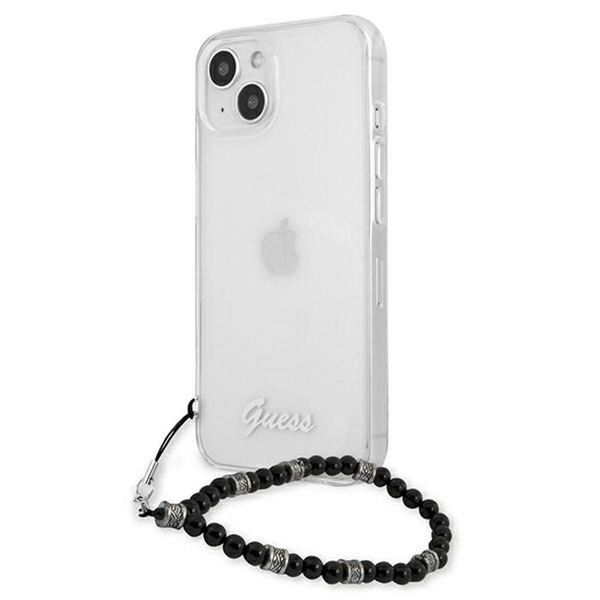 Guess Guhcp13Mkpsbk Custodia Rigida Trasparente Per Iphone 13 / 14 / 156.1 Perla Nera-image