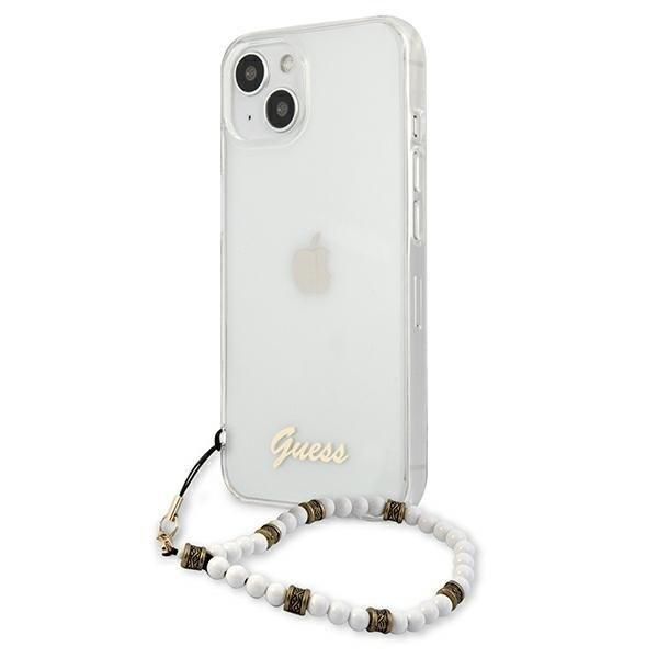 Guess Guhcp13Mkpswh Custodia Rigida Trasparente Per Iphone 13 / 14 / 156.1 Perla Bianca-image