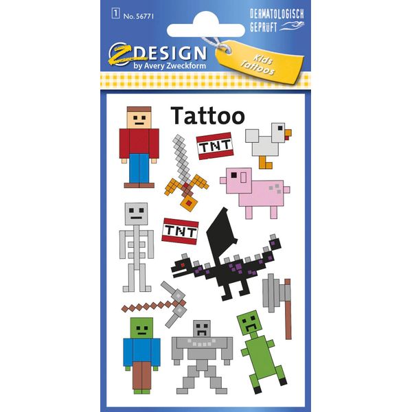 Avery Zweckform 56771 Avery Zweckform Zdesign Bambini Tatuaggi "Pixel"""-image