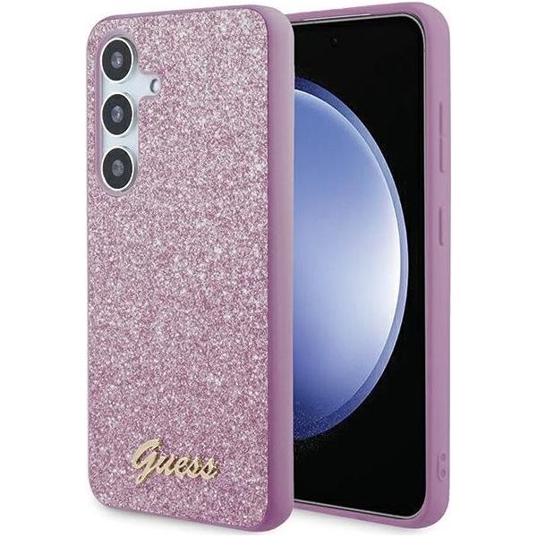 Guess Guhcs24Mhggshu S24+ S926 Fioletowy/Purple Hardcase Glitter Script-image