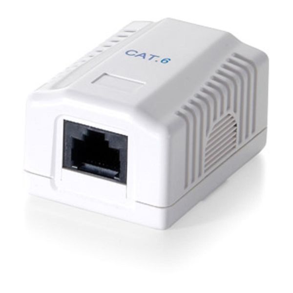 Equip Aufputzdose Cat6 1-Port RJ45 Utp Prem. Ral 9010 Ws Polybeutel-image