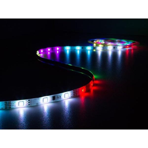 Kit Con Striscia Led Flessibile Animata Digitale, Controller E Alimentatore - Rgb - 150 Led - 5 M - 12 Vdc-image
