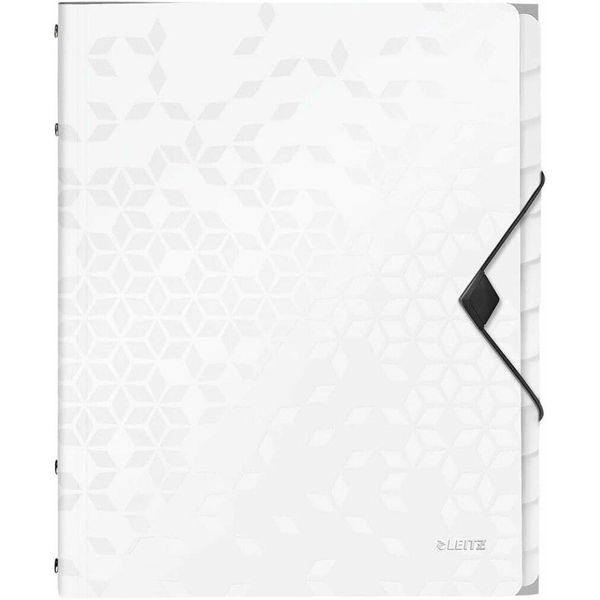 Leitz 4634-00-01 Organizzatore Leitz Wow, Din A4, Pp, 12 Scomparti, Bianco-Metallizzato-image