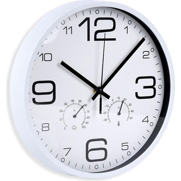 Unico Orologio Da Parete Da 30 Cm Con Termometro E Igrometro-image