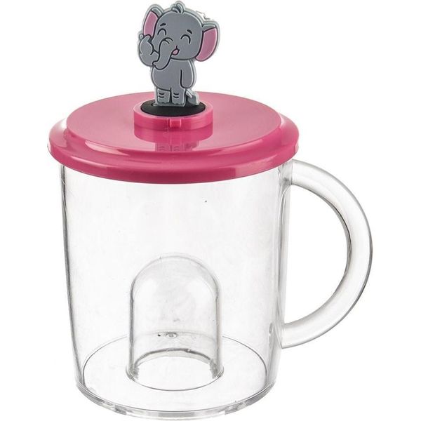 Tazza Colorata Con Coperchio E Figura Di Elefantela Nostra Tazza Colorata Con Coperchio E Figura Di Elefante è Ideale Per Bere Succhi, Tè, Acqua E Altre Bevande. Ha Una Comoda Maniglia Ed è Lavabile In Lavastoviglie. Adatto A Bambini Dai 3 Anni.-image