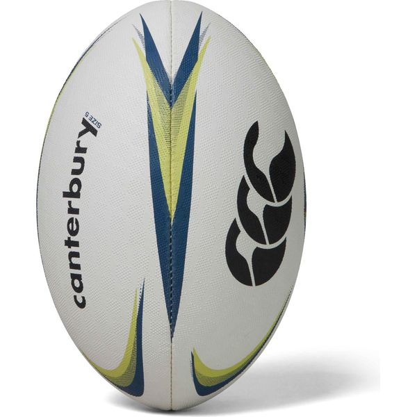 Pallone Da Rugby Canterbury Mentre Bianco Blu Lime Taglia 4 Pallone Da Allenamento-image