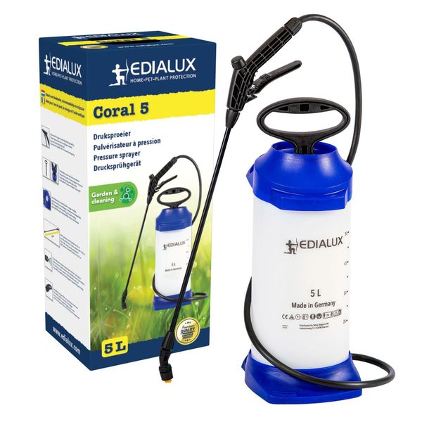 Spruzzatore A Pressione Edialux 5L A Zaino Per La Manutenzione E La Pulizia Del Giardino, Spruzzatore Manuale-image