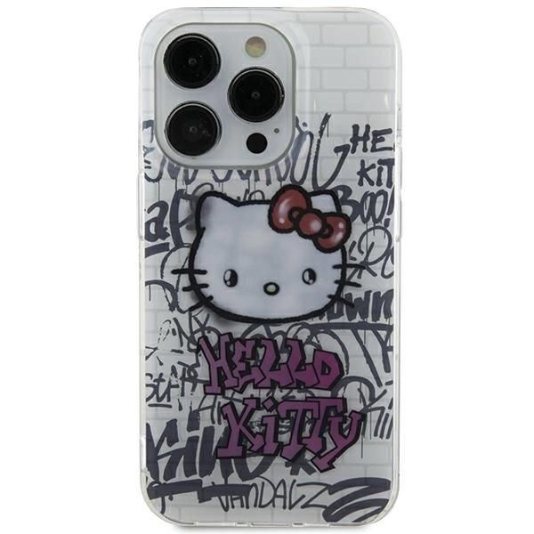 Hello Kitty Hkhcp15Shdgpht Iphone 15 / 14 / 13 6.1 BiałY/Bianco Custodia Rigida Iml Kitty On Bricks Graffiti-image
