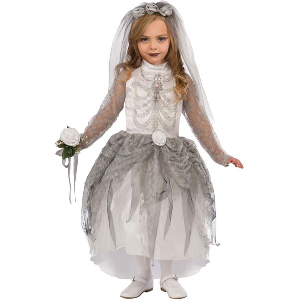 Bristol Novelty - Costume Da Bambina BN380 (S) (Grigio)-image