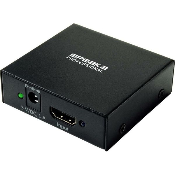 Speaka Professional SP-HDS-220 Splitter Hdmi A 1+2 Porte Con Capacità Ultra Hd 3840 X 2160 Pixel Nero-image