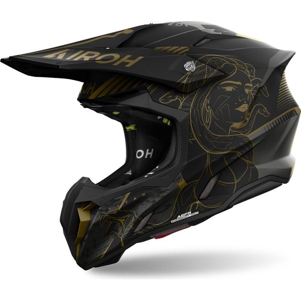Casco Da Motocross Airoh Twist 3 Titan Nero Opaco Taglia Xs-image