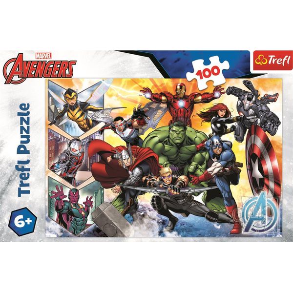 Trefl Il Potere Degli Avengers Puzzle Da 100 Pezzi Cartoni Animati-image