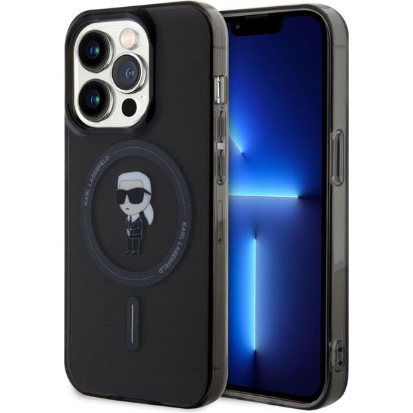 Karl Lagerfeld Klhmp15Xhfcknok Custodia Rigida Per Iphone 15 Pro Max 6.7 Czarny/Nero Iml Ikonik Magsafe-image