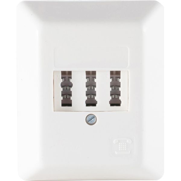 S/Conn Presa Di Connessione Telefonica A Massima Connettività Tae Nf/F, Bianco Puro-Ral9010, Montaggio Esterno (74050W)-image