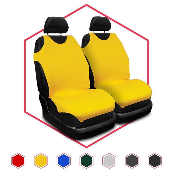 Coprisedili Auto Coprisedili Auto Universali Set Giallo 1+1 Per Hyundai Santa Fe-image