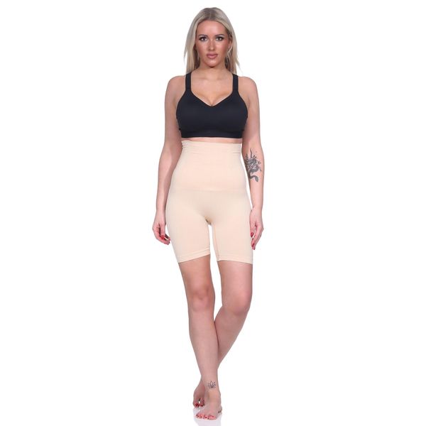 Donna, Effetto Pancia-Via, Modella Istantaneamente Il Corpo Senza Cuciture E A Vita Alta; Beige Xl/Xxl-image