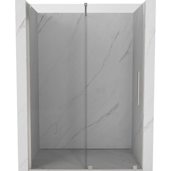 Mexen Velar Porta Doccia Scorrevole 140 Cm, Trasparente, Nichel Spazzolato - 871-140-000-01-97-image