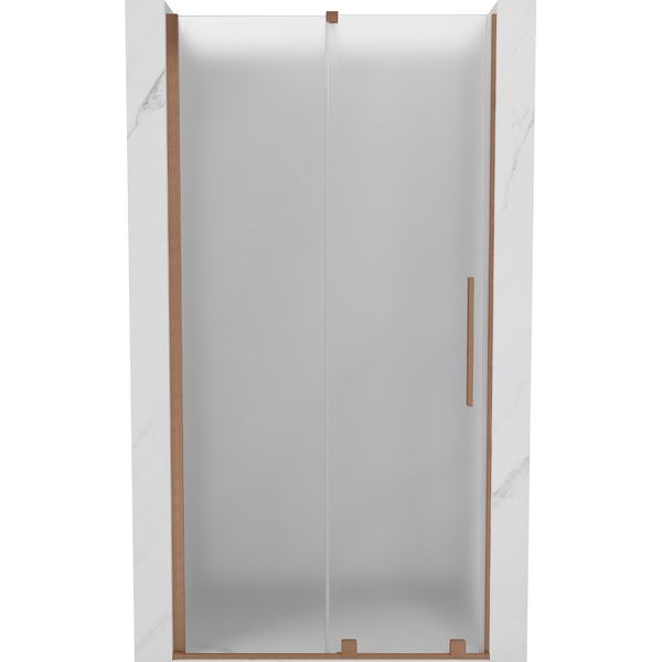 Mexen Velar Porta Doccia Scorrevole 110 Cm, Smerigliato, Rame Spazzolato - 871-110-000-31-65-image