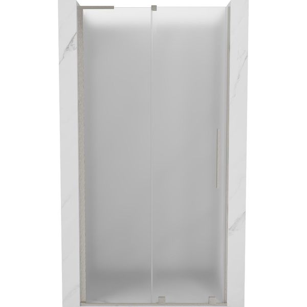 Mexen Velar L Porta Doccia Scorrevole 110 Cm, Brina, Nichel Spazzolato - 871-110-003-31-97-image