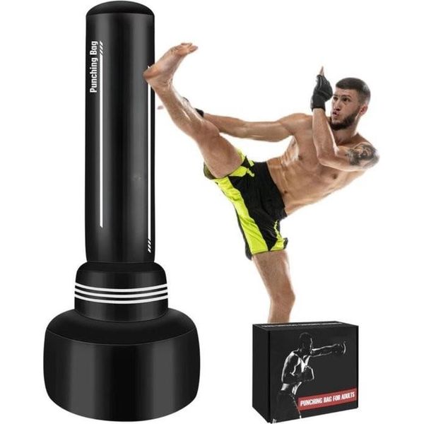 Sacco Da Boxe Pesante, 180 Cm, Sacco Da Boxe Autoportante, Sacco Da Kickboxing Gonfiabile Per Allenamento, Mma, Muay Thai, Fitness-image