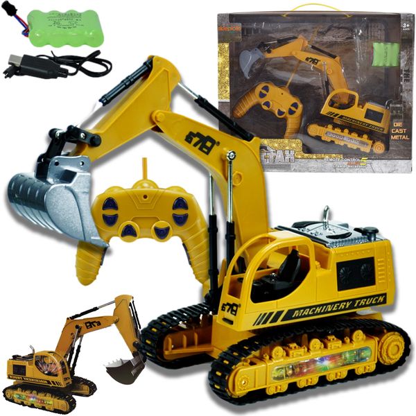Lolex | Escavatore Rc 1:16 - Telecomandato, In Metallo, Design Realistico - Per Bambini A Partire Dai 3 Anni Di Età-image