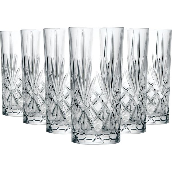 Bicchiere Lungo In Cristallo Rcr "Melodia"", Set Di 6, 360Ml"-image