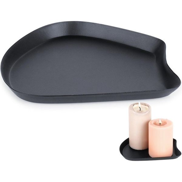 Supporto Per Composizioni Decorative Di Candele, Metallo, Nero, 17X15,5 Cm-image