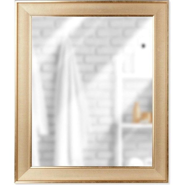 Specchio Da Parete Rettangolare Dorato 49,5X59,5 Cm-image