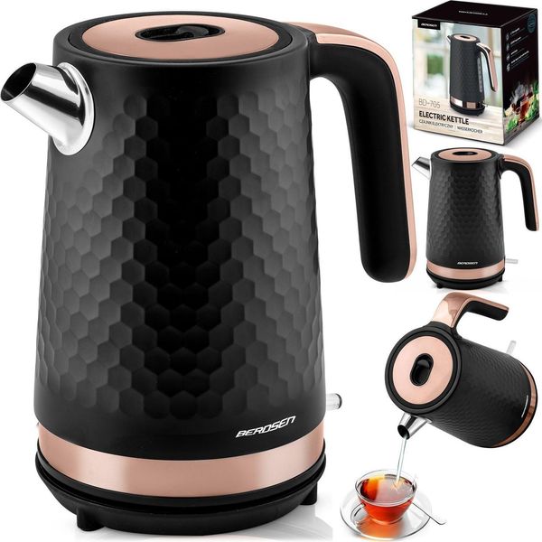 Bollitore Elettrico 1,7 L BD-705 Nero/Rame-image