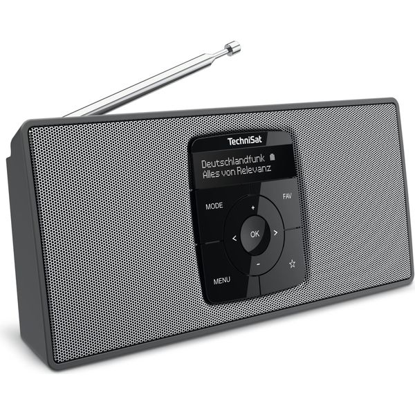 Technisat Vg! Radio Portatile 2X1W Batteria/Madre Fm Dab+ Bluetooth Sw-Si Digitradio 2 S Nero/ Argento-image