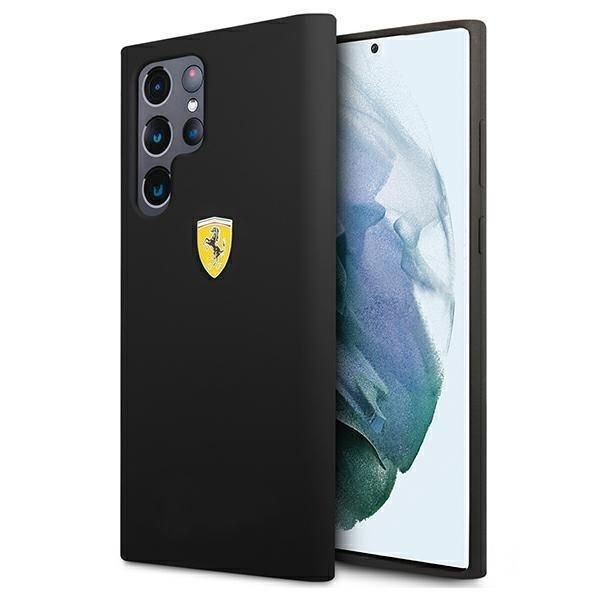 Ferrari Fessihcs22Lbk S22 Ultra S908Czarny/Black Hardcase On Track Silicone-image