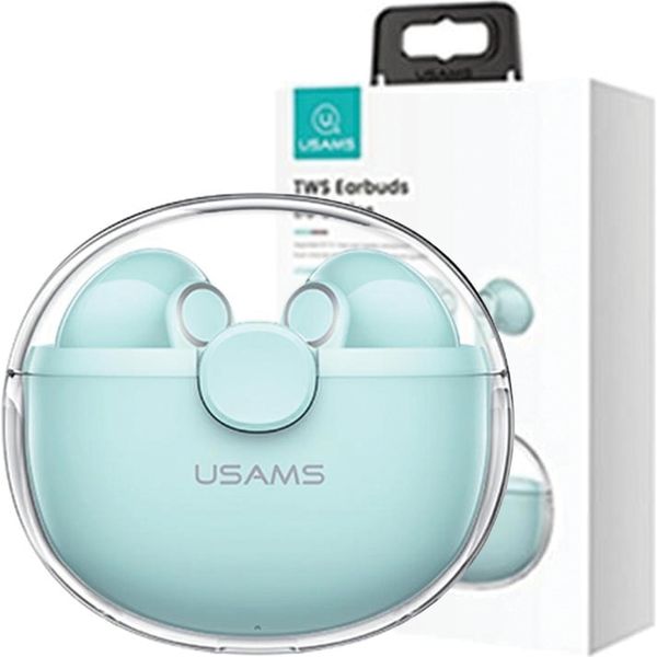 Usams Cuffie Bluetooth 5.1 Tws Buseries Wireless Verde/Verde Bhubu03-image