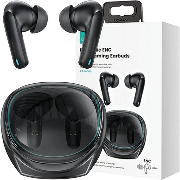 Usams Bluetooth Headphones 5. 3 Tws XJ13 Gaming Black-image