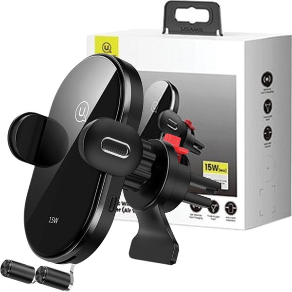Usams Maniglia A Induzione Us-Cd132 15Wautomatica Per Griglia Di Ventilazione. Nero/Nero Cd132Zj01-image