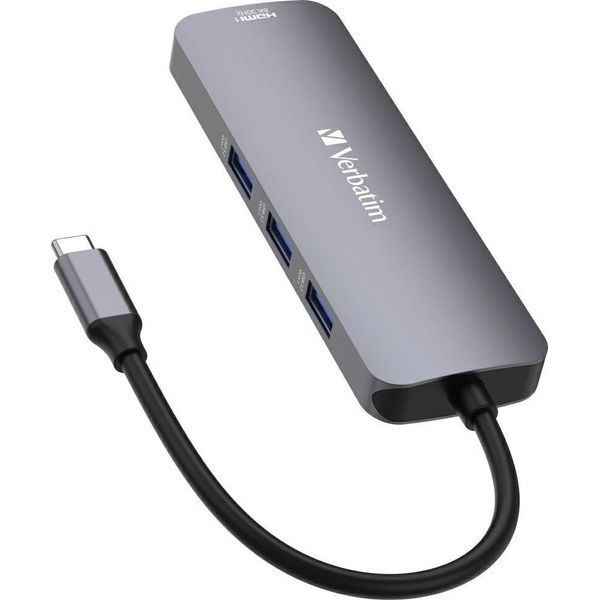 Verbatim Adapter Hub Usb-C - 2Xhdmi/ 3Xusb-A/Sd/Microsd/Usb-C Alluminio/Alluminio 32151-image